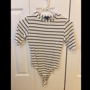Striped one piece top